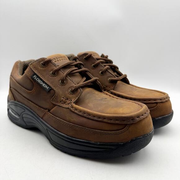 Florsheim Mens Polaris Composite Toe Work Shoes US 9.5 Wide Brown Leather NIB main image 12